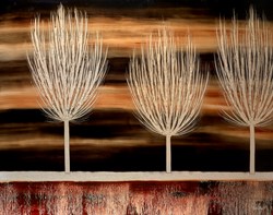 Gold Silent Grove by Nakisa Seika - Glazed Original Painting on Box Board sized 60x48 inches. Available from Whitewall Galleries